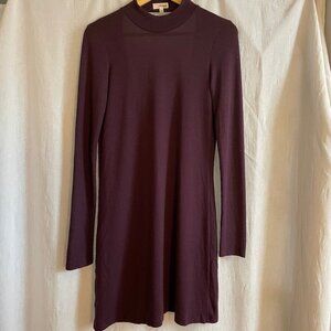Purple/Maroon Sweater Bodycon Dress